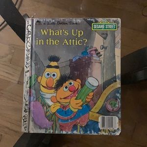 “What’s up in the attic” Sesame Street book